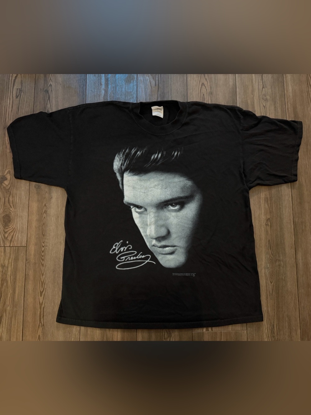 Vintage 1999 Elvis Presley Graphic Band Tee Shirt Mens Unisex XXL Black